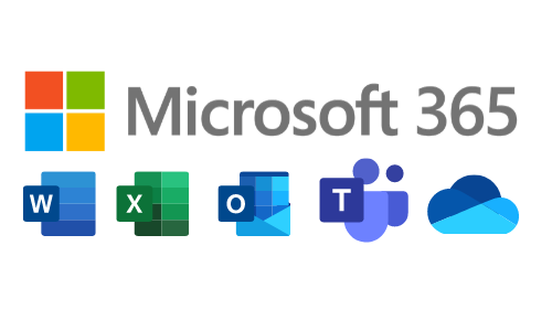 Microsoft 365 tools like Outlook, Word, and Excel for productivity.